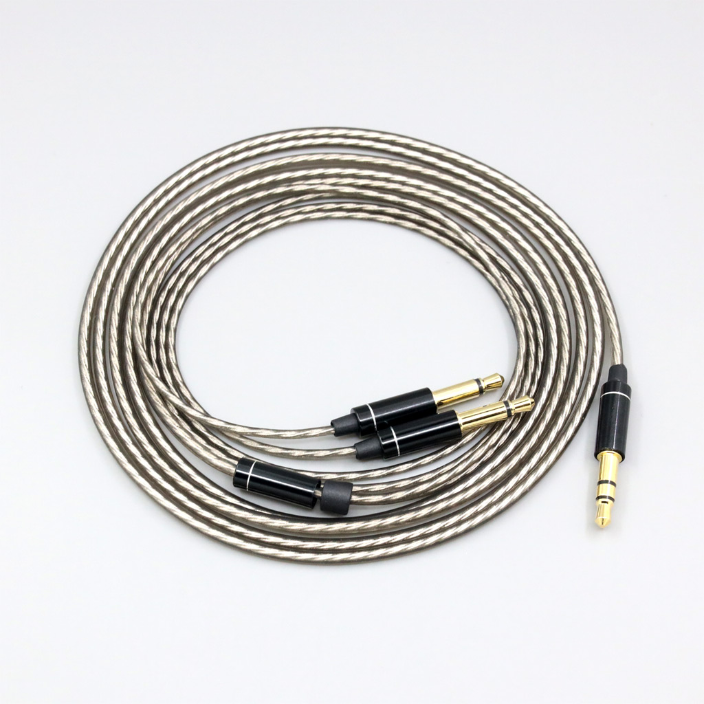 Silver Plated Cable for Final Audio vi Iriver AK T1P Denon AH-D600 D7100 Hifiman Sundara Ananda HE1000se HE6se he400