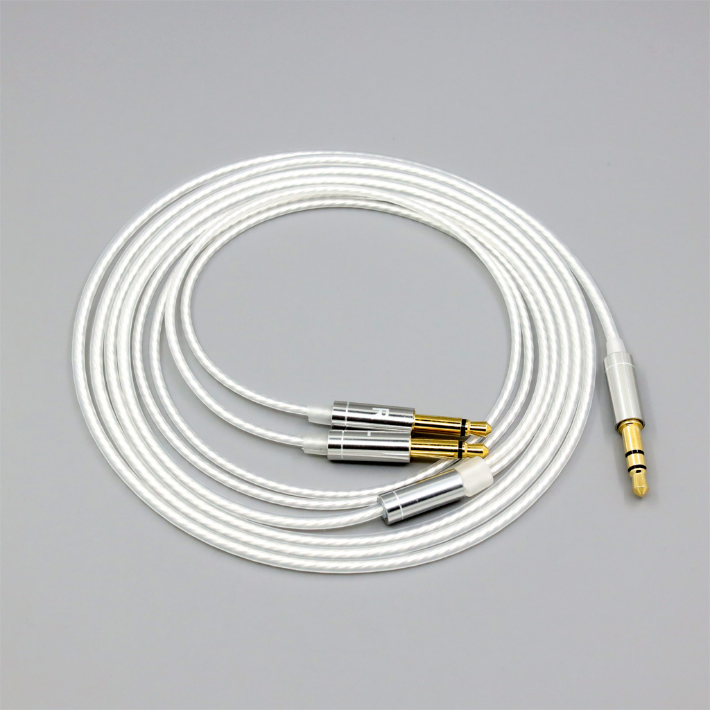 Silver Plated Cable for Final Audio vi Iriver AK T1P Denon AH-D600 D7100 Hifiman Sundara Ananda HE1000se HE6se he400
