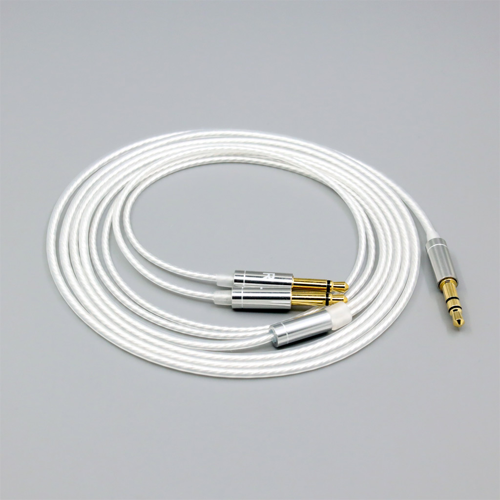 Silver Plated Cable for Final Audio vi Iriver AK T1P Denon AH-D600 D7100 Hifiman Sundara Ananda HE1000se HE6se he400