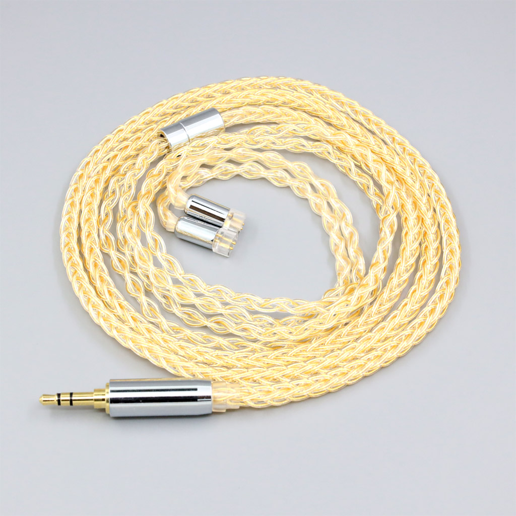 8 Core 99% 7n Pure Silver 24k Gold Plated Earphone Cable For UE11 UE18 pro QDC Gemini Gemini-S Anole V3-C V3-S V6-C