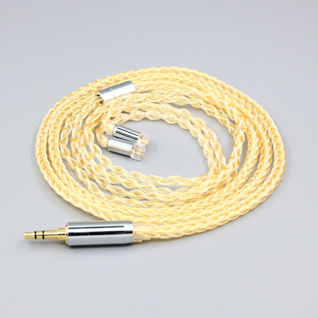 8 Core 99% 7n Pure Silver 24k Gold Plated Earphone Cable For UE11 UE18 pro QDC Gemini Gemini-S Anole V3-C V3-S V6-C