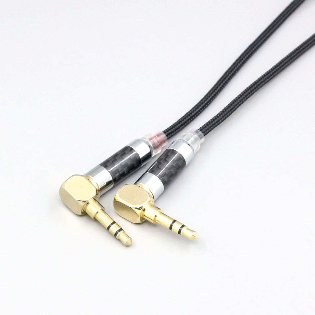 Nylon 99% Pure Silver Palladium Graphene Gold Shield Cable For Verum 1 One Headphone Headset L Shape 3.5mm Pin