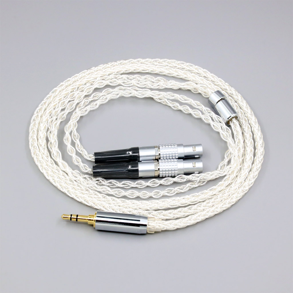 8 Core 99% 7n Pure Silver Palladium Earphone Cable For Focal Utopia Fidelity Circumaural Headphone