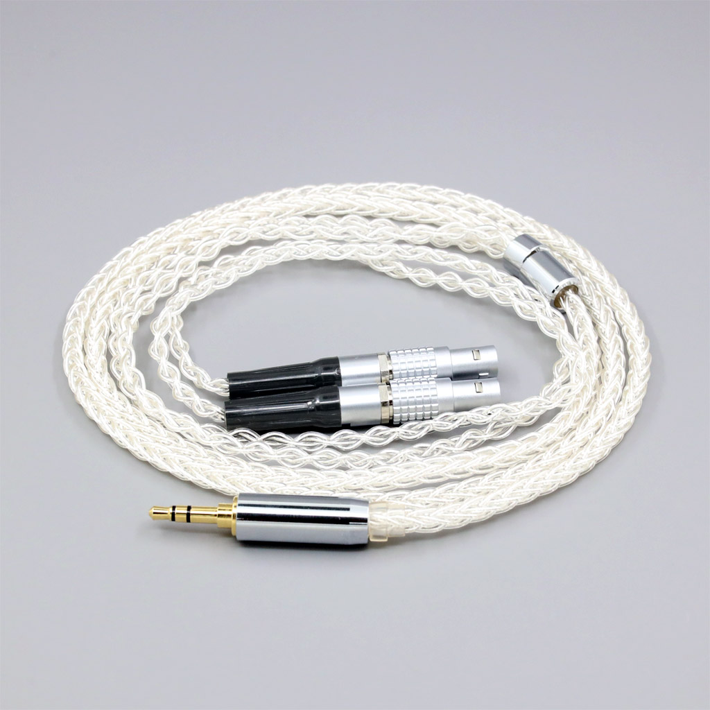 8 Core 99% 7n Pure Silver Palladium Earphone Cable For Focal Utopia Fidelity Circumaural Headphone