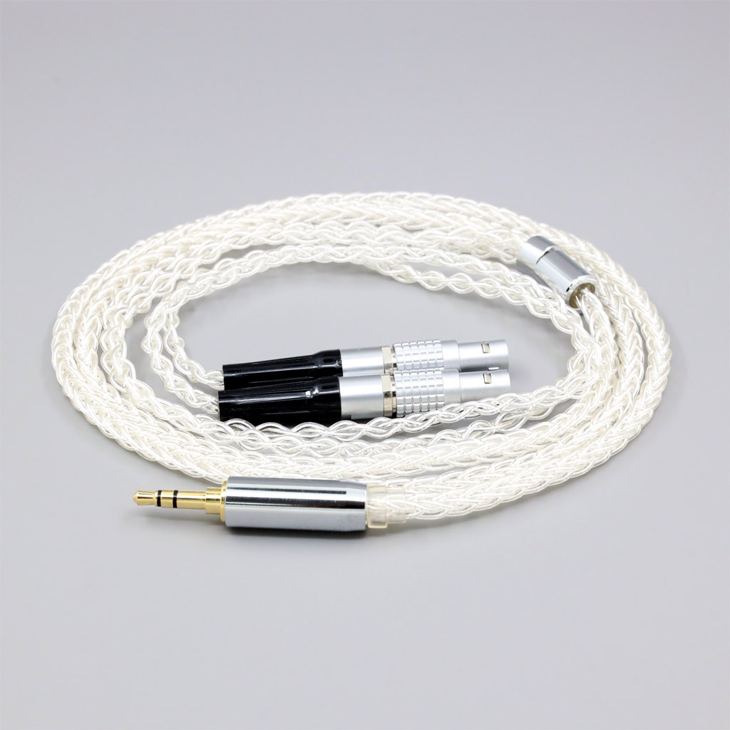 8 Core 99% 7n Pure Silver Palladium Earphone Cable For Focal Utopia Fidelity Circumaural Headphone