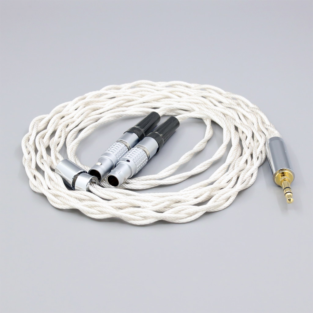 Graphene 7N OCC Silver Plated Type2 Earphone Cable For Focal Utopia Fidelity Circumaural Headphone 4 core 1.75mm