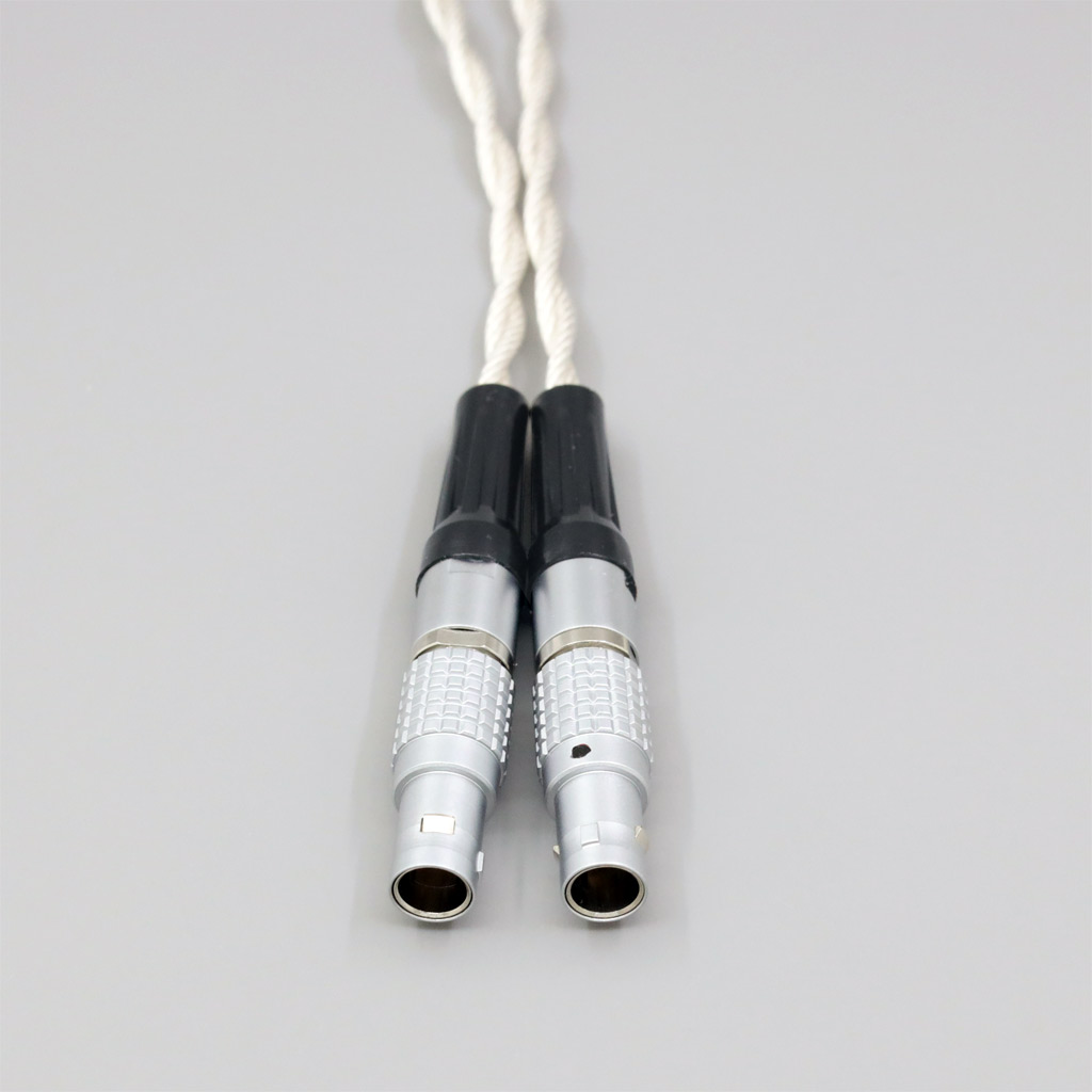 Graphene 7N OCC Silver Plated Type2 Earphone Cable For Focal Utopia Fidelity Circumaural Headphone 4 core 1.75mm