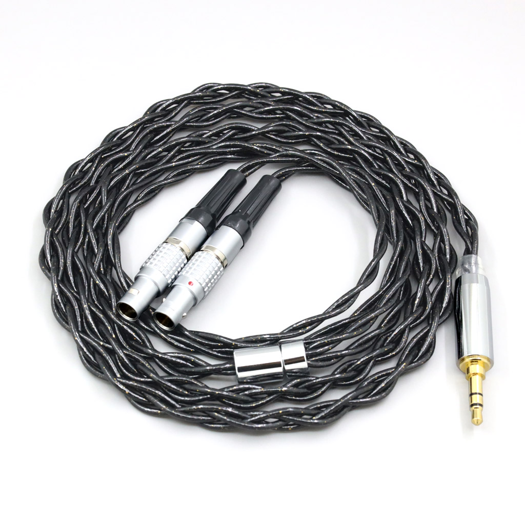 Nylon 99% Pure Silver Palladium Graphene Gold Shield Cable For Focal Utopia Fidelity Circumaural Headphone