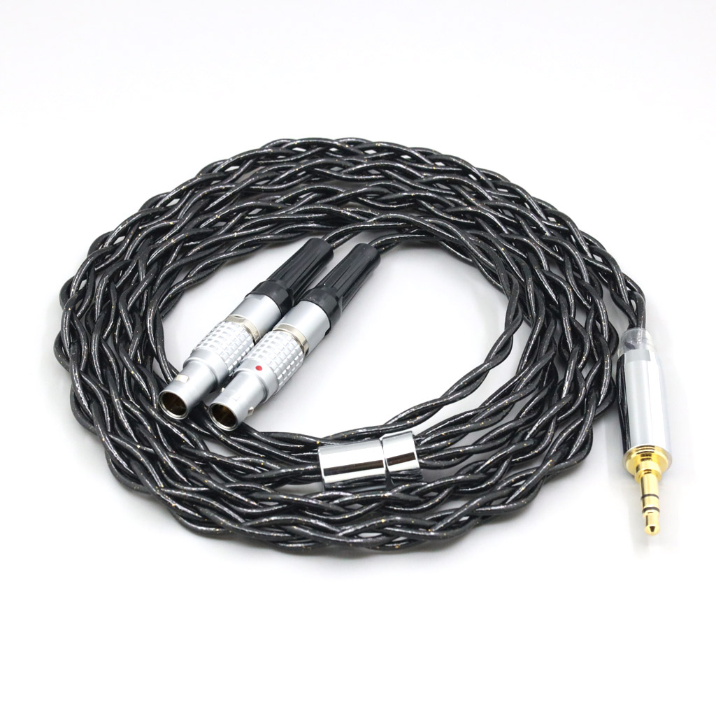 Nylon 99% Pure Silver Palladium Graphene Gold Shield Cable For Focal Utopia Fidelity Circumaural Headphone