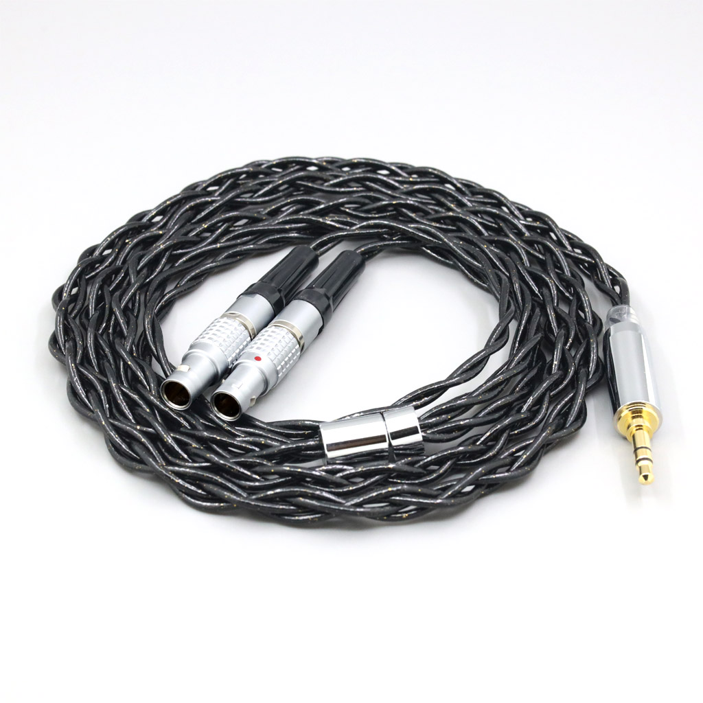 Nylon 99% Pure Silver Palladium Graphene Gold Shield Cable For Focal Utopia Fidelity Circumaural Headphone