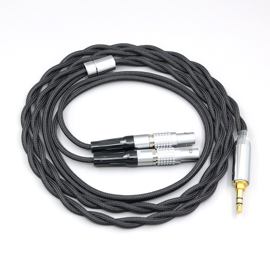 Nylon 99% Pure Silver Palladium Graphene Gold Shield Cable For Focal Utopia Fidelity Circumaural Headphone