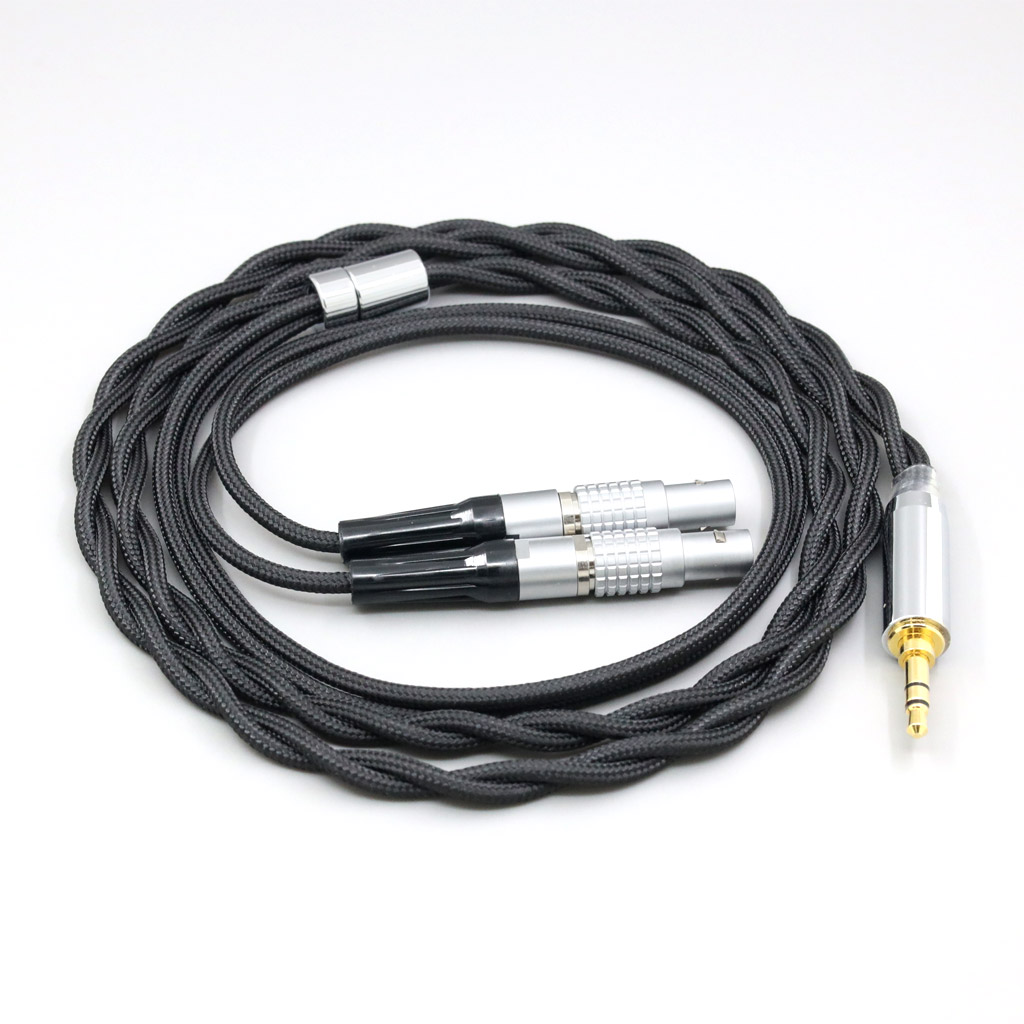 Nylon 99% Pure Silver Palladium Graphene Gold Shield Cable For Focal Utopia Fidelity Circumaural Headphone