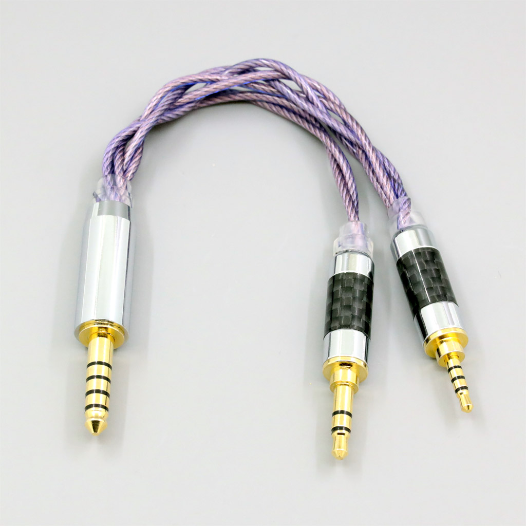 Type2 1.8mm 140 cores litz 7N OCC 4.4mm Male to 4.4mm Male + 3.5mm male GND cable for Sound Tiger DAP