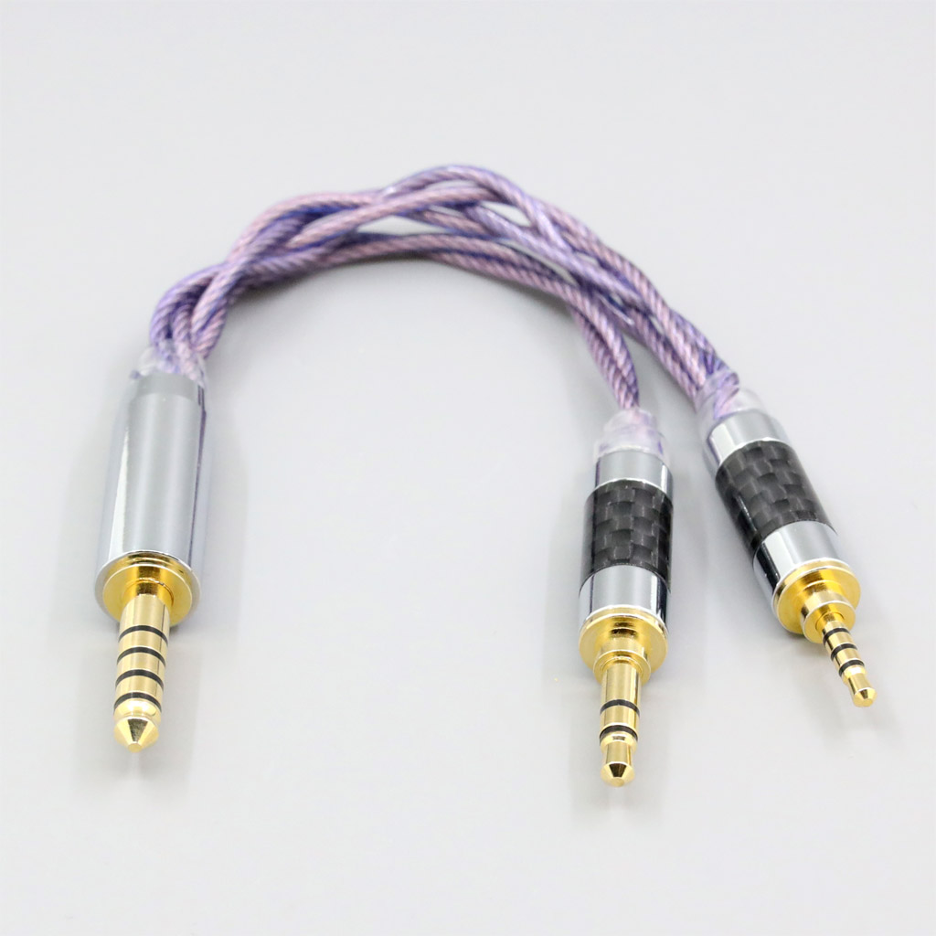Type2 1.8mm 140 cores litz 7N OCC 4.4mm Male to 4.4mm Male + 3.5mm male GND cable for Sound Tiger DAP