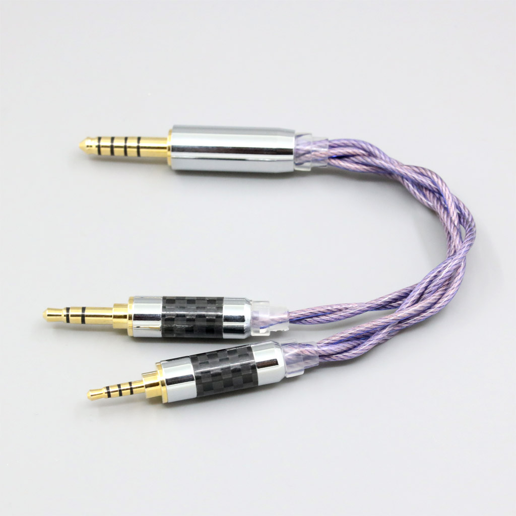 Type2 1.8mm 140 cores litz 7N OCC 4.4mm Male to 4.4mm Male + 3.5mm male GND cable for Sound Tiger DAP
