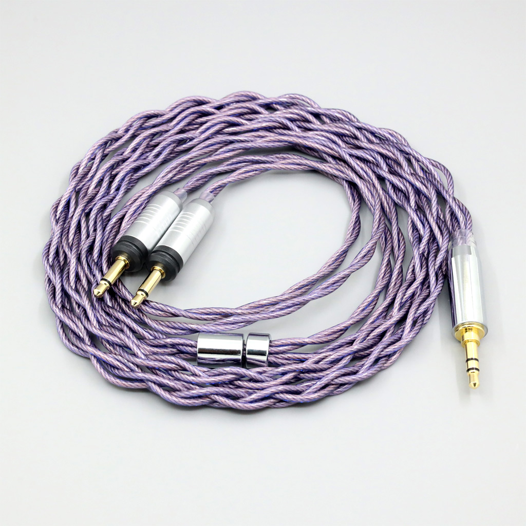 Type2 1.8mm 140 cores litz 7N OCC Cable For Focal Clear Elear Elex Elegia Stellia Dual 3.5mm headphone plug