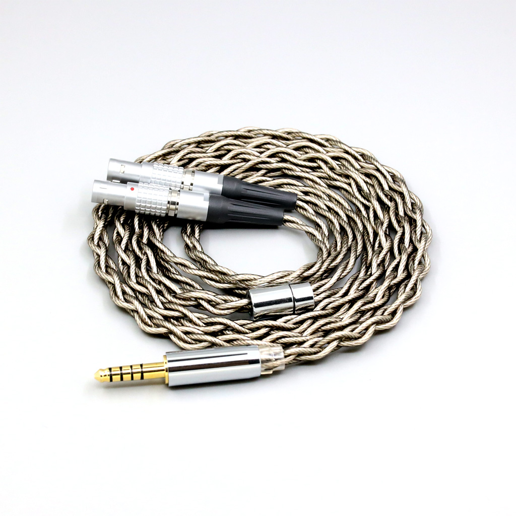 99% Pure Silver + Graphene Silver Plated Shield Earphone Cable For Focal Utopia Fidelity Circumaural Headphone 