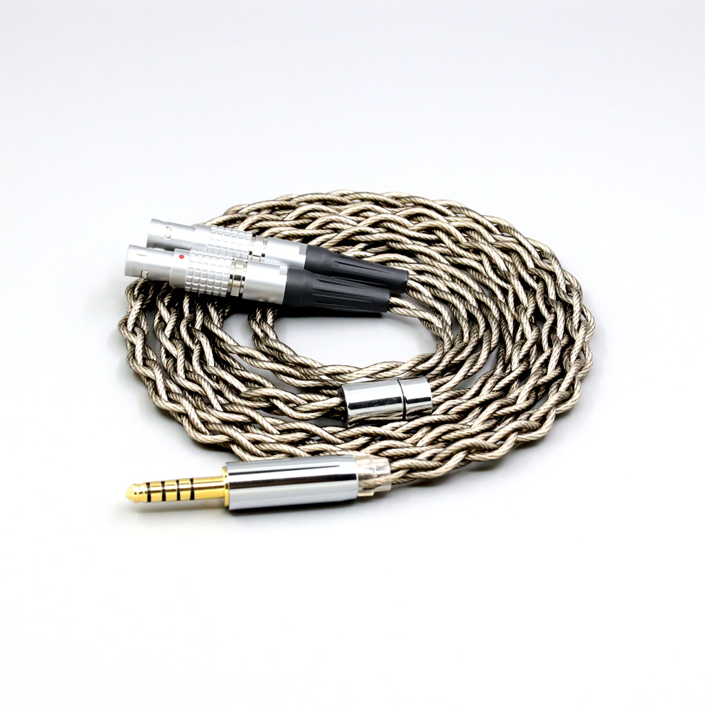 99% Pure Silver + Graphene Silver Plated Shield Earphone Cable For Focal Utopia Fidelity Circumaural Headphone 