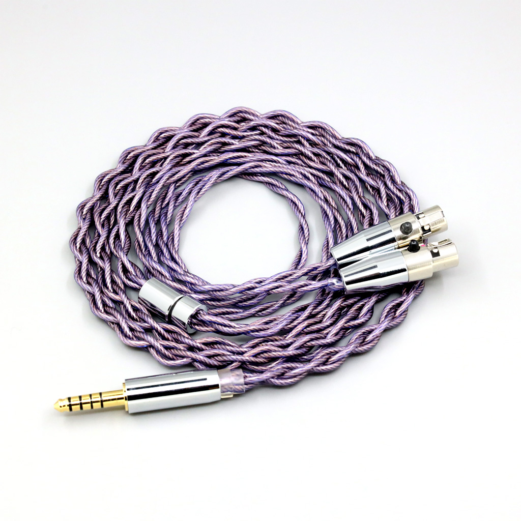 Type2 1.8mm 140 cores litz 7N OCC Headphone Earphone Cable For Abyss AB 1266 Phi TC Dual Mini xlr 3 pin head(amame)
