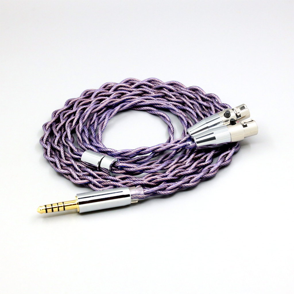 Type2 1.8mm 140 cores litz 7N OCC Headphone Earphone Cable For Abyss AB 1266 Phi TC Dual Mini xlr 3 pin head(amame)