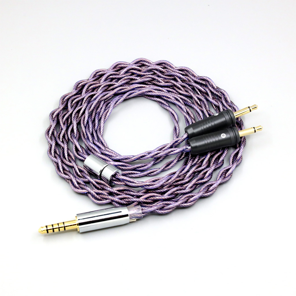 Type2 1.8mm 140 cores litz 7N OCC Cable For Focal Clear Elear Elex Elegia Stellia Dual 3.5mm headphone plug
