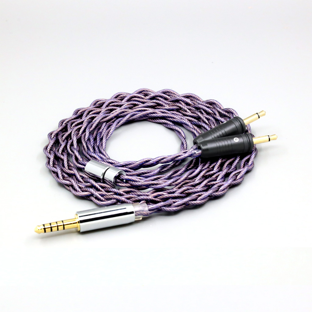Type2 1.8mm 140 cores litz 7N OCC Cable For Focal Clear Elear Elex Elegia Stellia Dual 3.5mm headphone plug