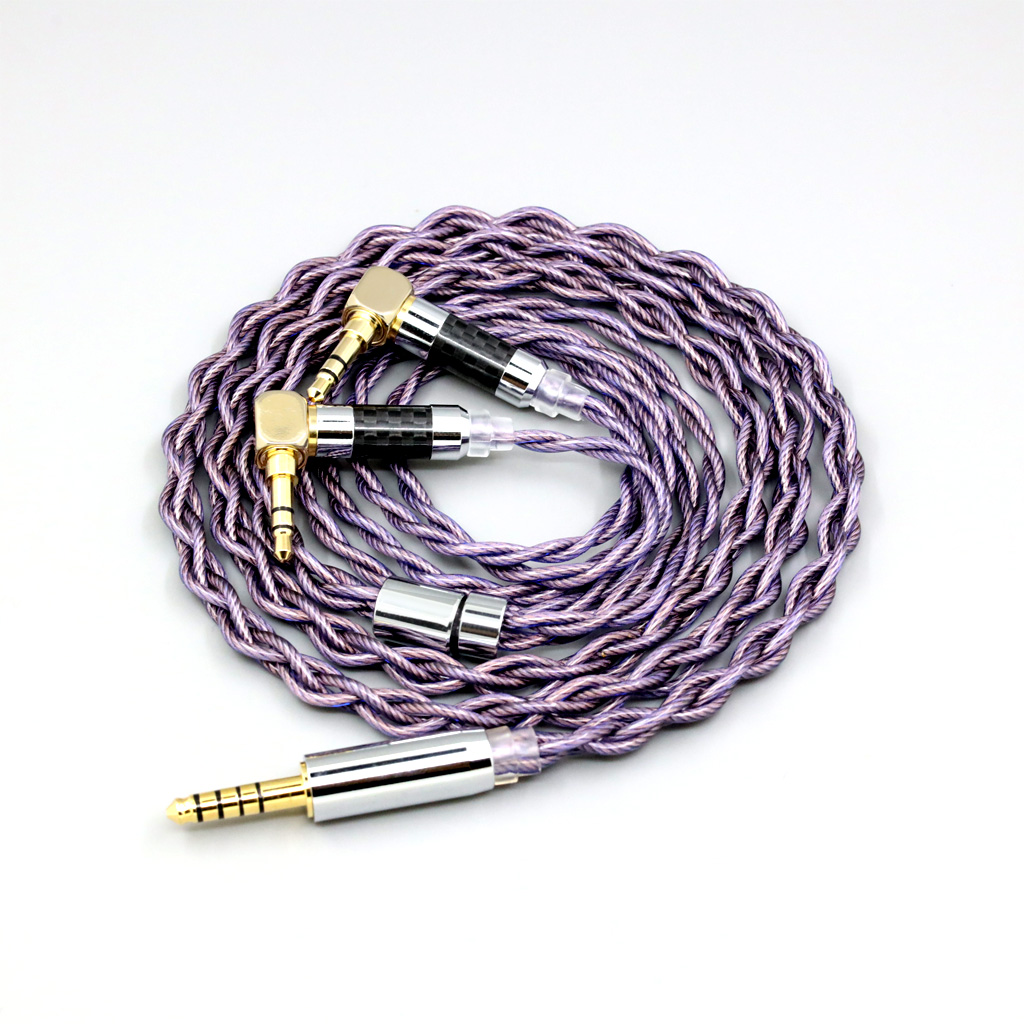 Type2 1.8mm 140 cores litz 7N OCC Headphone Earphone Cable For Verum 1 One L Shape 3.5mm Pin 4 core