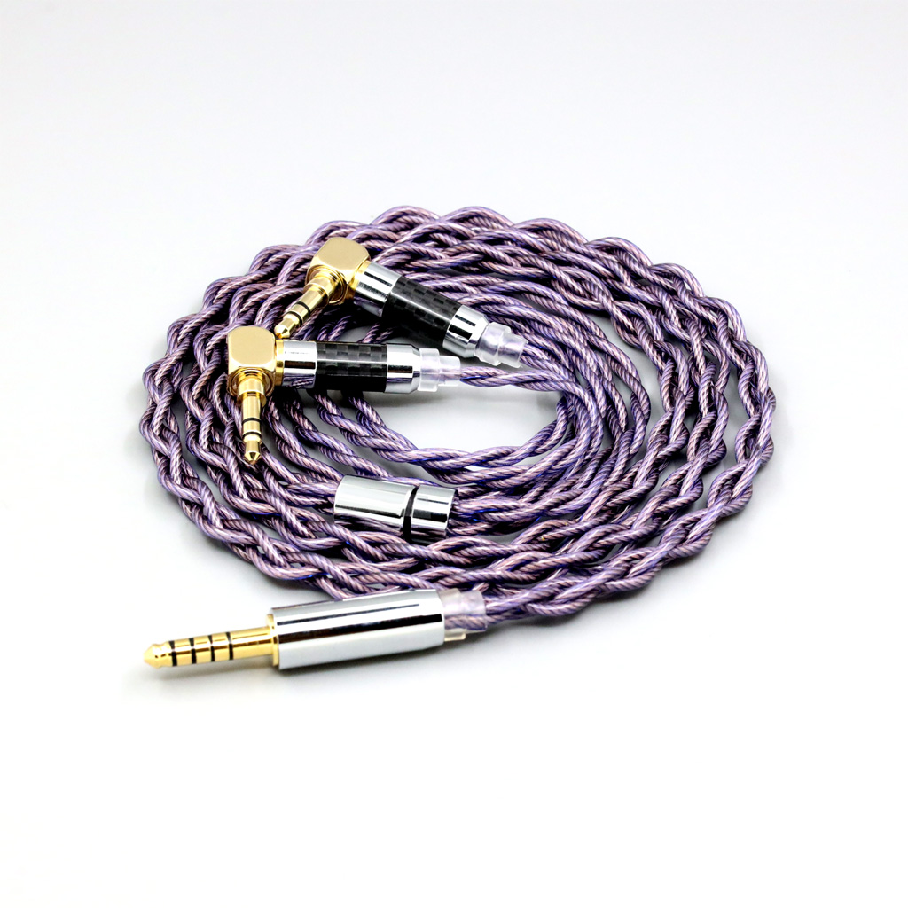Type2 1.8mm 140 cores litz 7N OCC Headphone Earphone Cable For Verum 1 One L Shape 3.5mm Pin 4 core