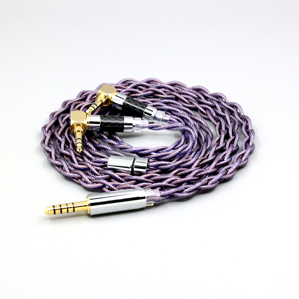 Type2 1.8mm 140 cores litz 7N OCC Headphone Earphone Cable For Verum 1 One L Shape 3.5mm Pin 4 core