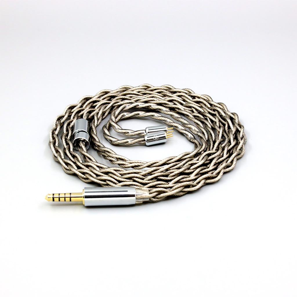 99% Pure Silver + Graphene Silver Plated Shield Earphone Cable For 0.78mm Flat Step JH Audio JH16 Pro JH11 Pro 5 6 7 BA