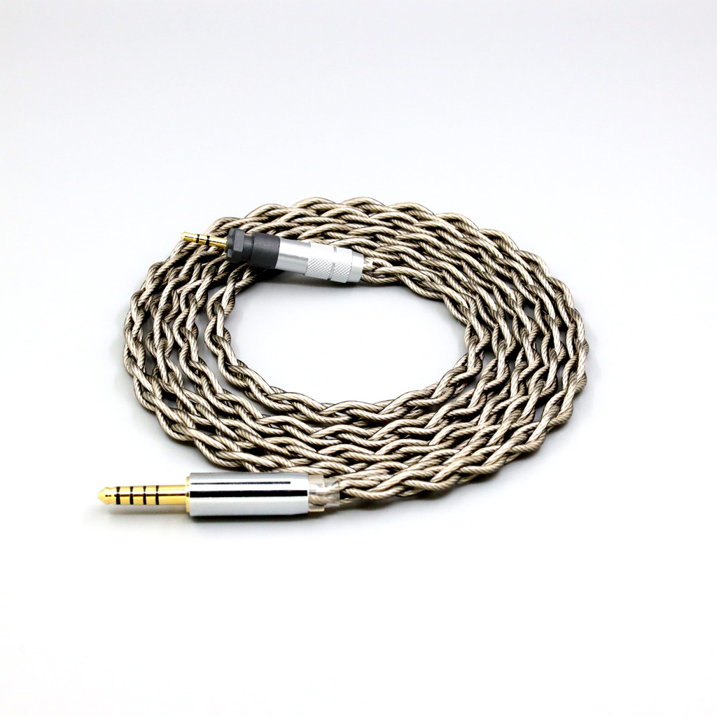 99% Pure Silver + Graphene Silver Plate Shield Earphone Cable For Shure SRH840 SRH940 SRH440 SRH750 Philips SHP9000 SHP8900