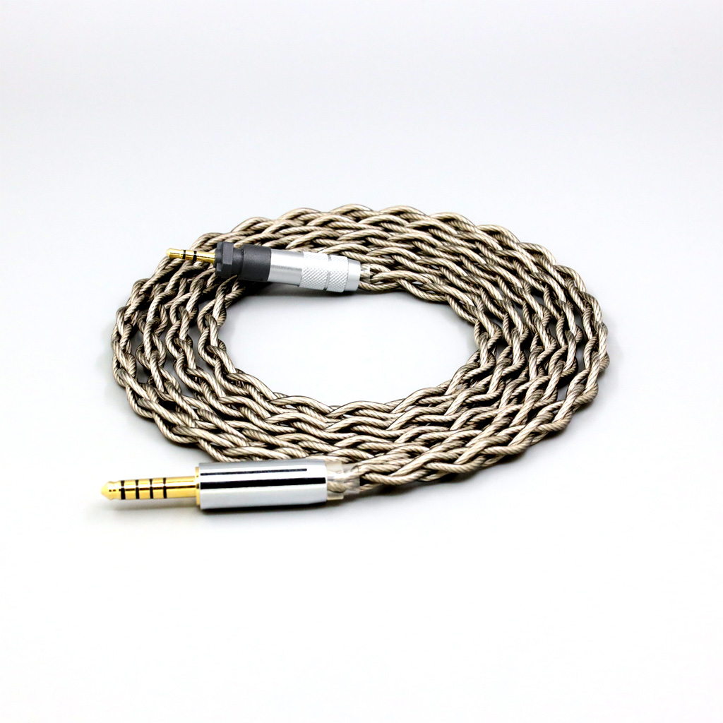 99% Pure Silver + Graphene Silver Plate Shield Earphone Cable For Shure SRH840 SRH940 SRH440 SRH750 Philips SHP9000 SHP8900