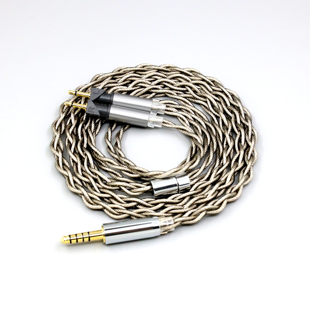 99% Pure Silver + Graphene Silver Plated Shield Earphone Cable For Abyss Diana v2 phi TC X1226lite 1:1 headphone pin