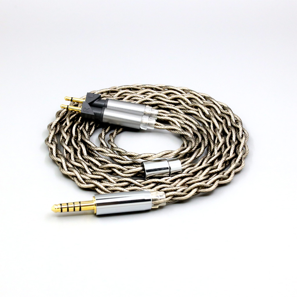 99% Pure Silver + Graphene Silver Plated Shield Earphone Cable For Abyss Diana v2 phi TC X1226lite 1:1 headphone pin