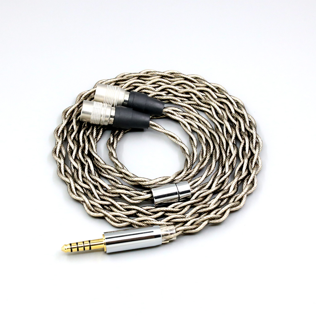 99% Pure Silver + Graphene Silver Plated Shield Earphone Cable For Mr Speakers Alpha Dog Ether C Flow Mad Dog AEON 