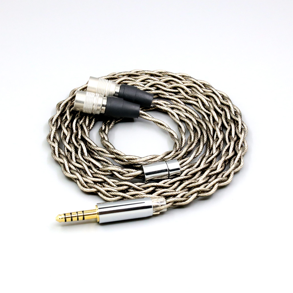 99% Pure Silver + Graphene Silver Plated Shield Earphone Cable For Mr Speakers Alpha Dog Ether C Flow Mad Dog AEON 