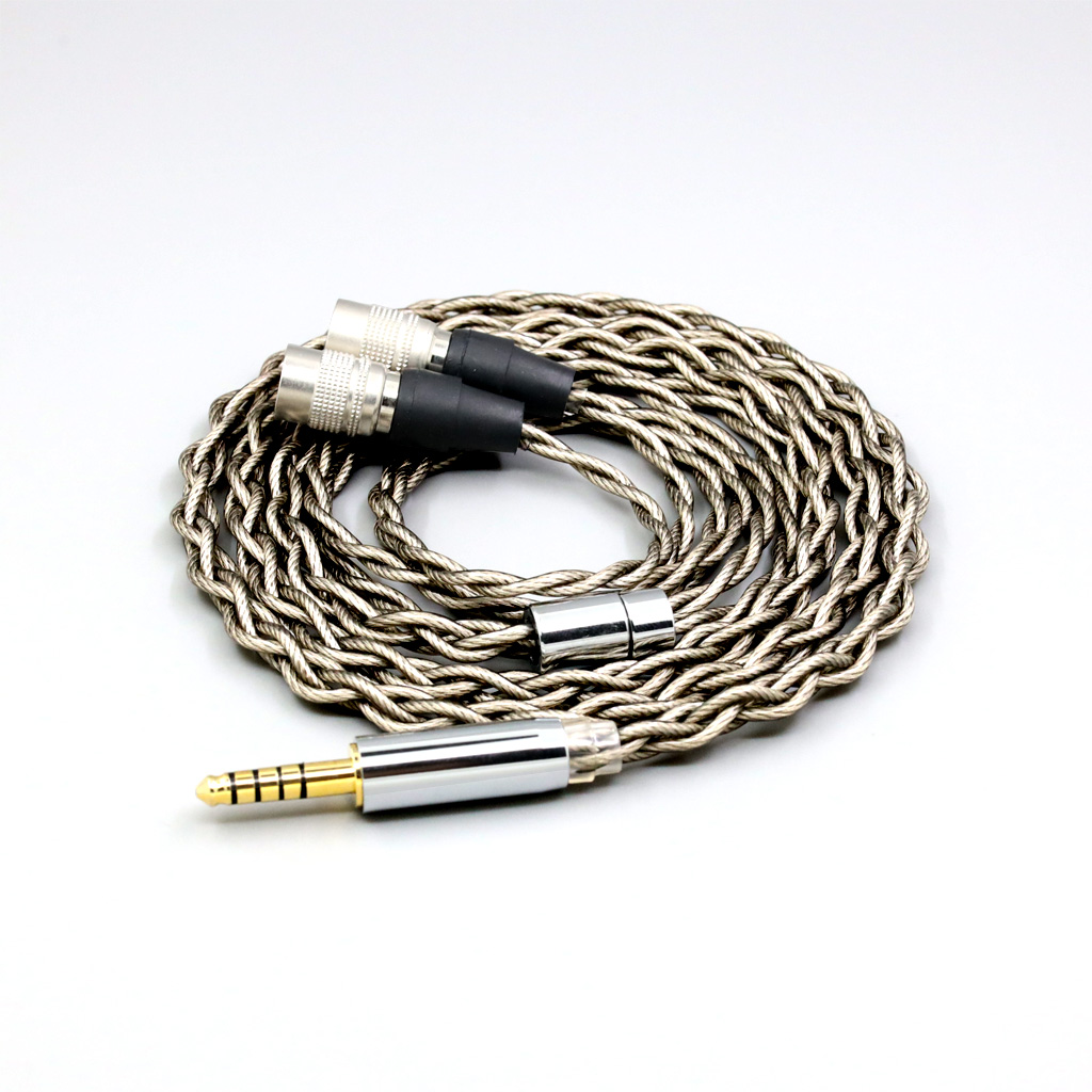 99% Pure Silver + Graphene Silver Plated Shield Earphone Cable For Mr Speakers Alpha Dog Ether C Flow Mad Dog AEON 