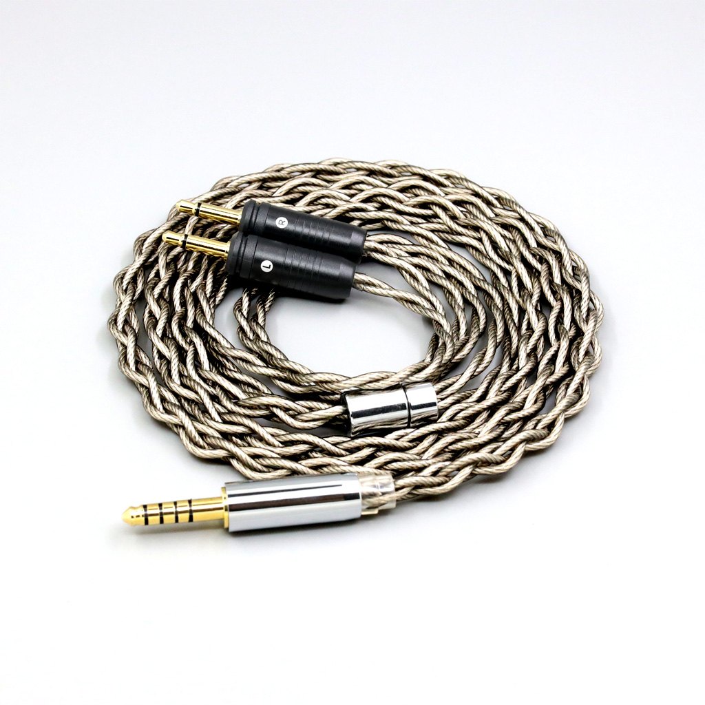 99% Pure Silver + Graphene Silver Plated Shield Earphone Cable For Focal Clear Elear Elex Elegia Stellia Dual 3.5mm headphone plug