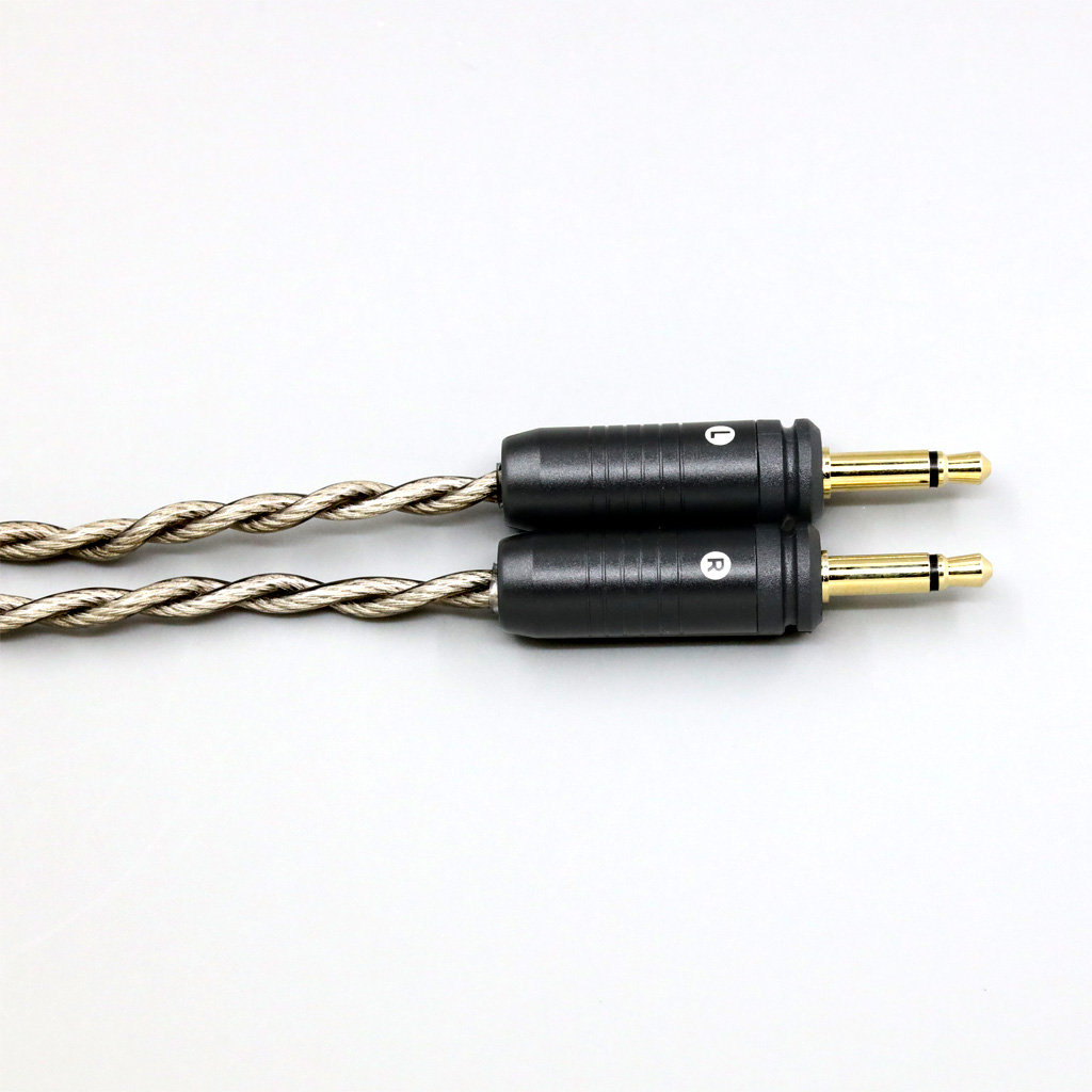 99% Pure Silver + Graphene Silver Plated Shield Earphone Cable For Focal Clear Elear Elex Elegia Stellia Dual 3.5mm headphone plug