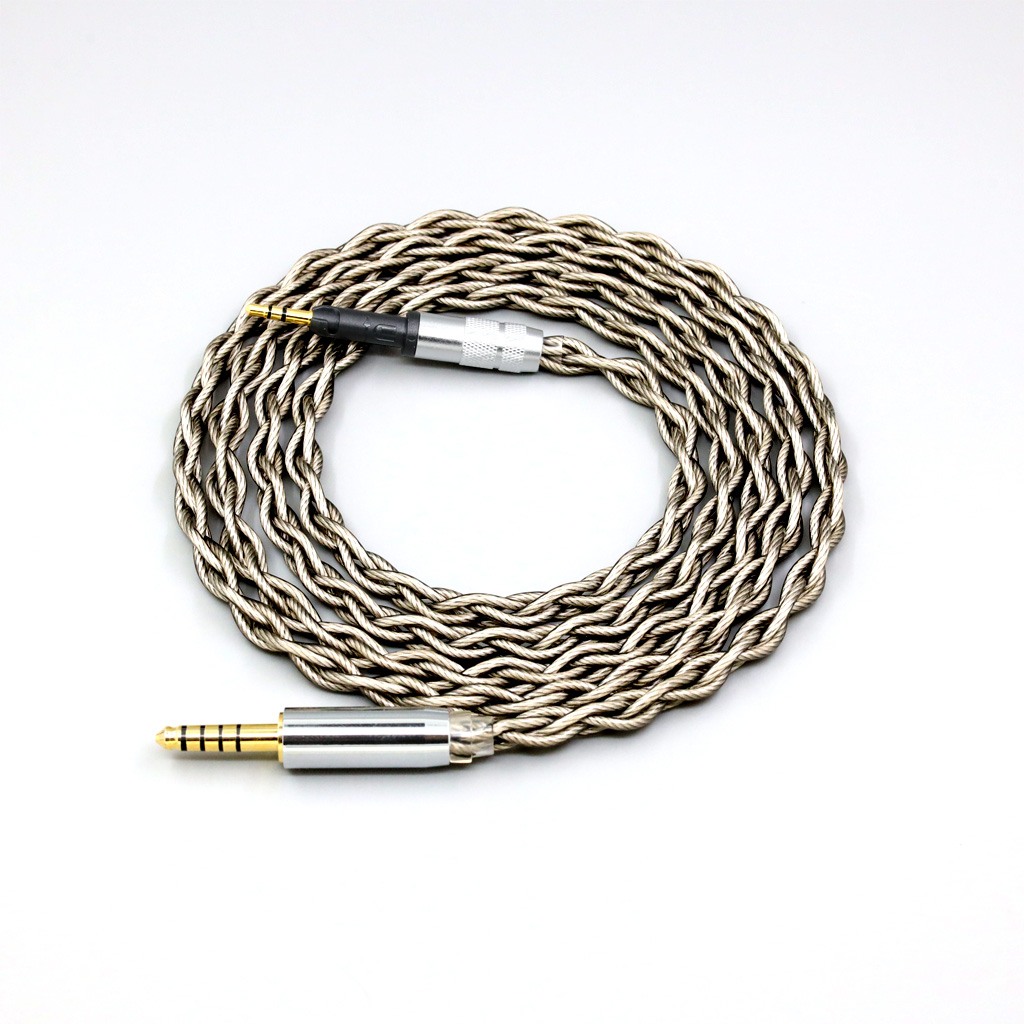 99% Pure Silver + Graphene Silver Plated Shield Earphone Cable For Sennheiser HD6 HD7 HD8 MIX DJ HD595 4 core 1.8mm