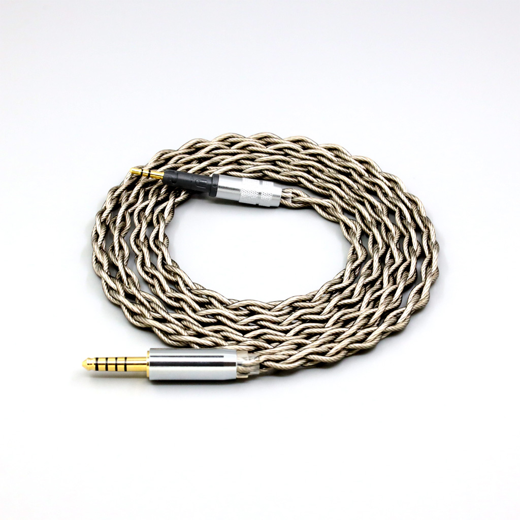 99% Pure Silver + Graphene Silver Plated Shield Earphone Cable For Sennheiser HD6 HD7 HD8 MIX DJ HD595 4 core 1.8mm