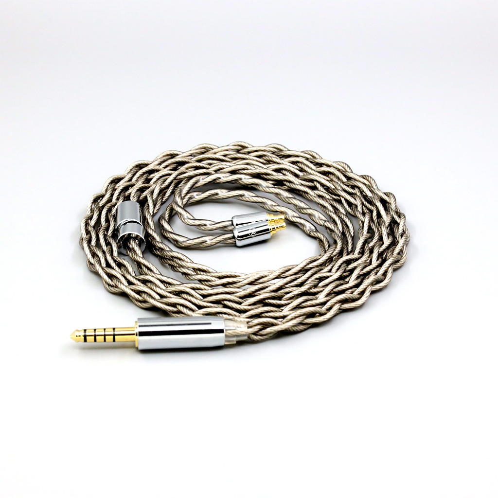 99% Pure Silver + Graphene Silver Plated Shield Earphone Cable For Sennheiser IE100 IE400 IE500 Pro 4 core 1.8mm