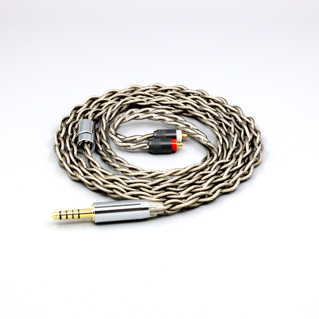 99% Pure Silver + Graphene Silver Plated Shield Earphone Cable For Sony IER-M7 IER-M9 IER-Z1R Headset 4 core 1.8mm