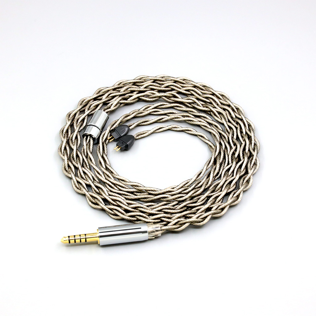 99% Pure Silver + Graphene Silver Plated Shield Earphone Cable For HiFiMan RE2000 Topology Diaphragm Dynamic Driver 4 core 