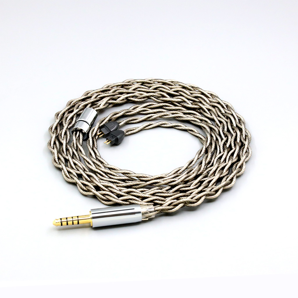 99% Pure Silver + Graphene Silver Plated Shield Earphone Cable For HiFiMan RE2000 Topology Diaphragm Dynamic Driver 4 core 