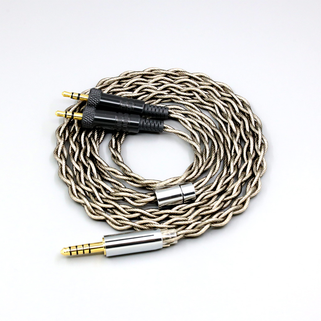 99% Pure Silver + Graphene Silver Plated Shield Earphone Cable For Sony MDR-Z1R MDR-Z7 MDR-Z7M2 With Screw To Fix 