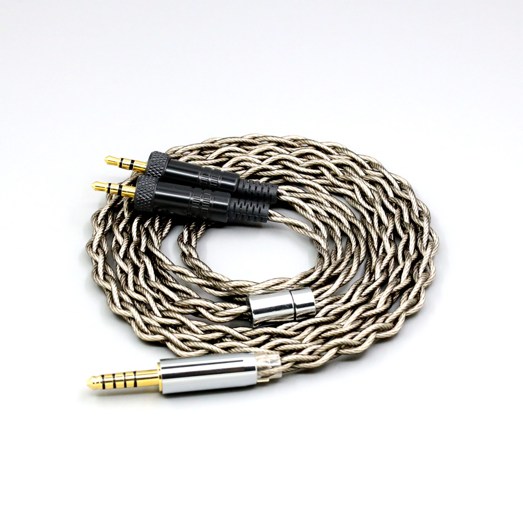 99% Pure Silver + Graphene Silver Plated Shield Earphone Cable For Sony MDR-Z1R MDR-Z7 MDR-Z7M2 With Screw To Fix 