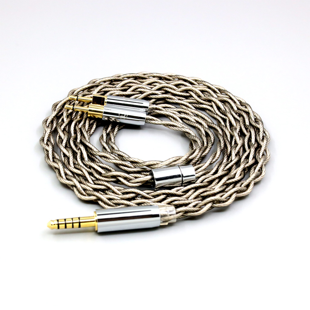 99% Pure Silver + Graphene Silver Plated Shield Earphone Cable For Sennheiser HD700 Headphone 2.5mm pin 4 core 1.8mm