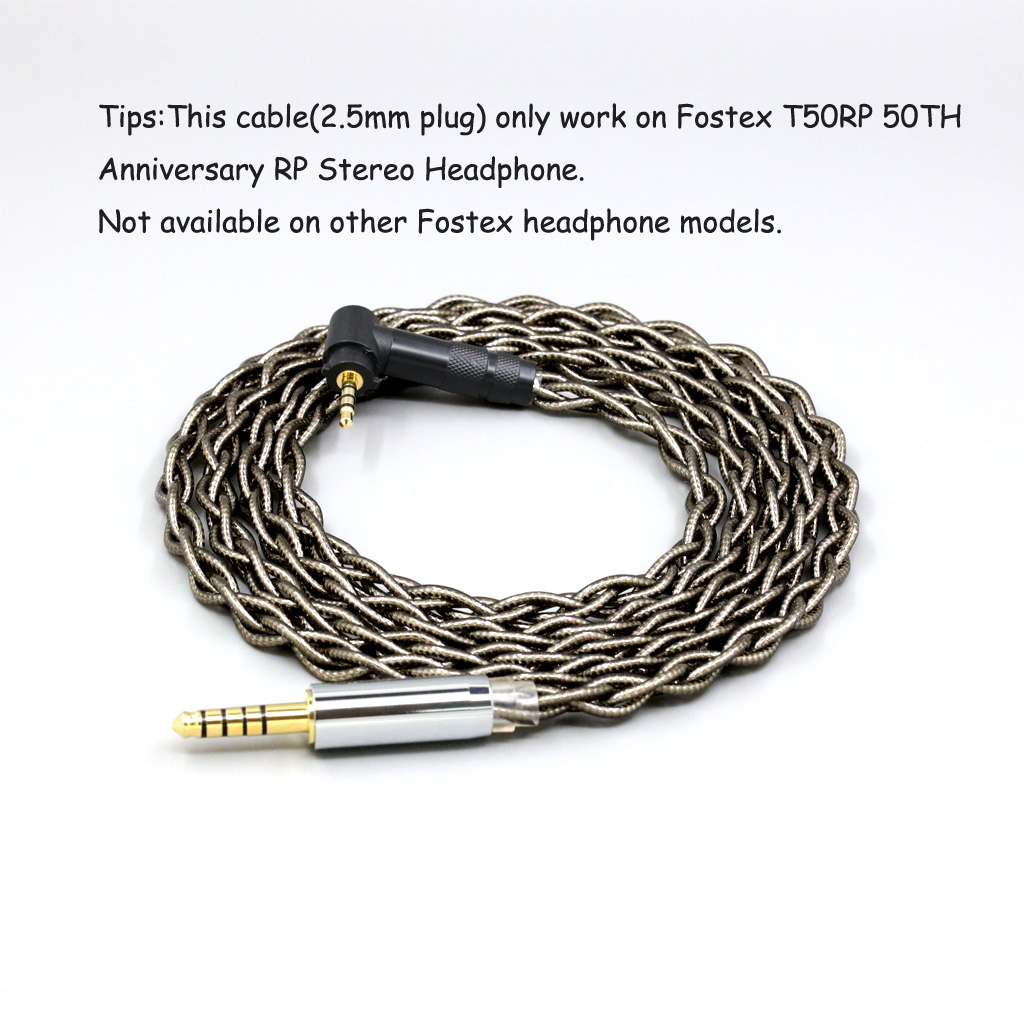 99% Pure Silver Palladium + Graphene Gold Earphone Shielding Cable For Fostex T50RP 50TH Anniversary RP Stereo Headphone