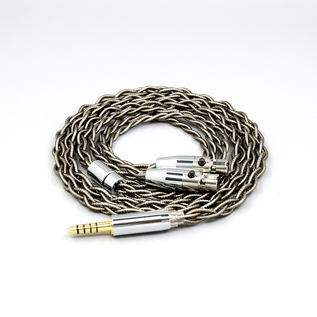 99% Pure Silver Palladium + Graphene Gold Earphone Cable For Abyss AB 1266 Phi TC Dual Mini xlr 3 pin head(amame) Headphone